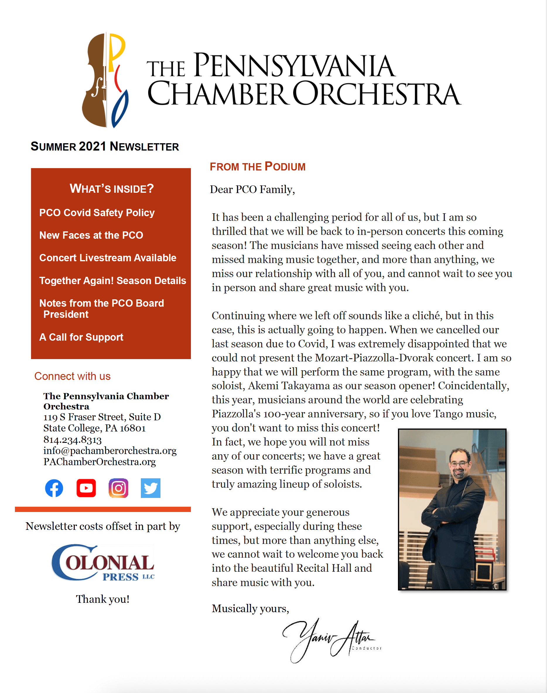 Pco Summer 2021 Newsletter